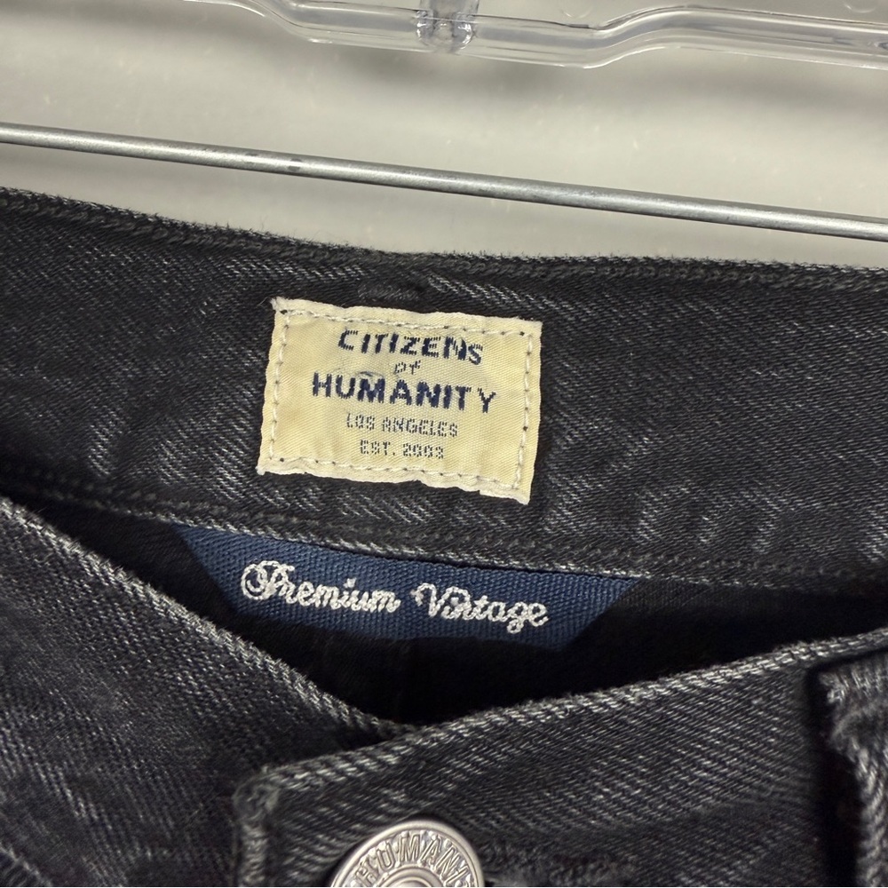 Citizens Of Humanity Sacha High Rise Wide Leg Denim Jeans Baggy Relaxed Raw Hem - Picture 6 of 12